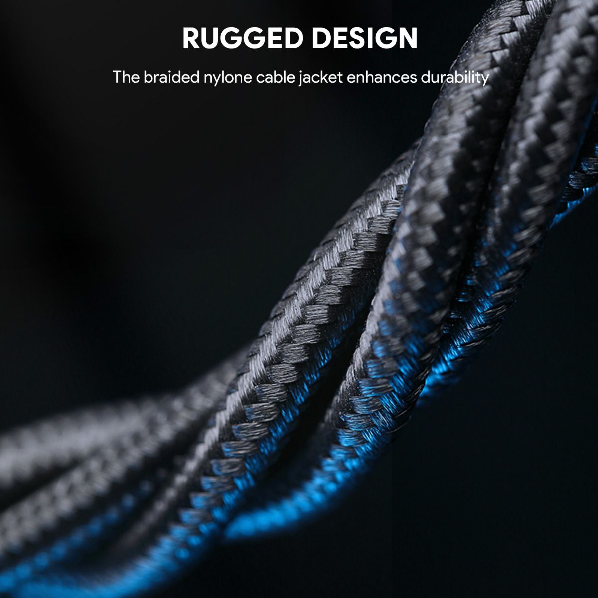 Aukey CB-KCC101 Circlet Blink Aramid Fiber USB C to C Cable -1m