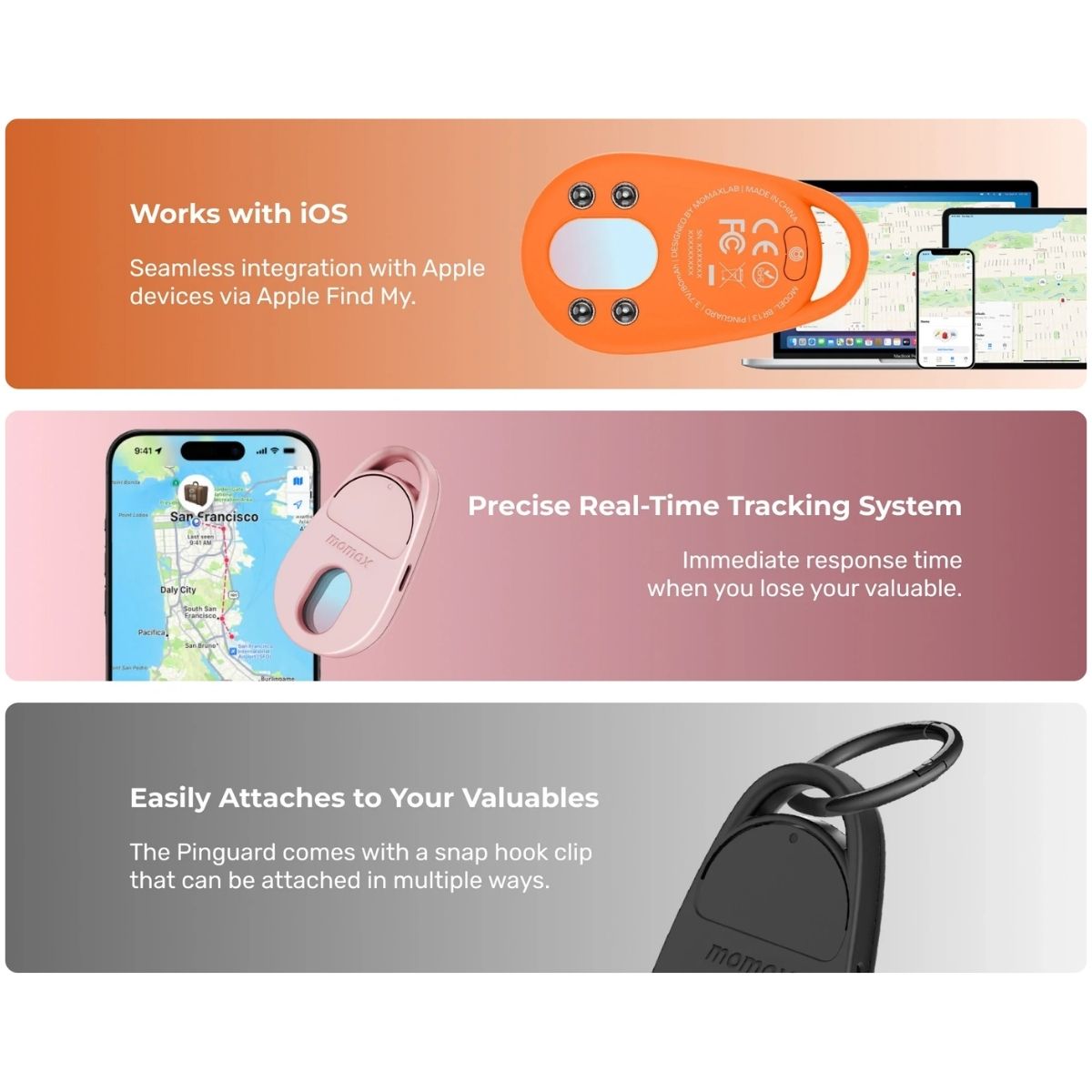 Momax PinGuard Hidden Cam Scanner with FindMy Locator