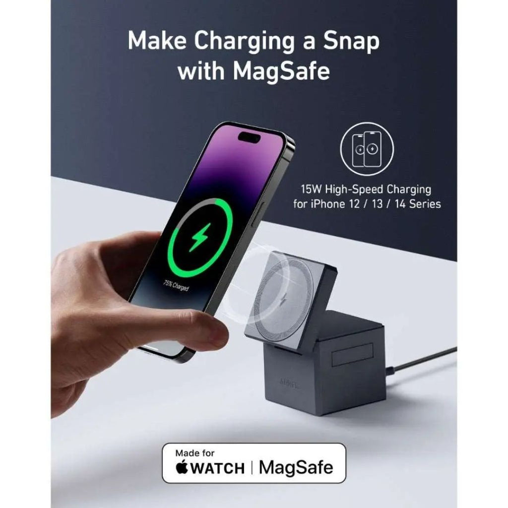 Anker 3-in-1 Cube MagSafe Wireless Charger (15W)