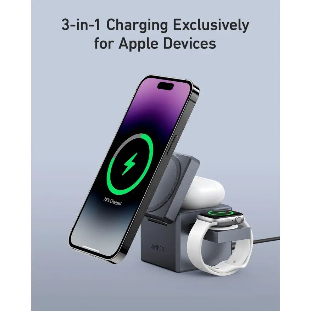 Anker 3-in-1 Cube MagSafe Wireless Charger (15W)
